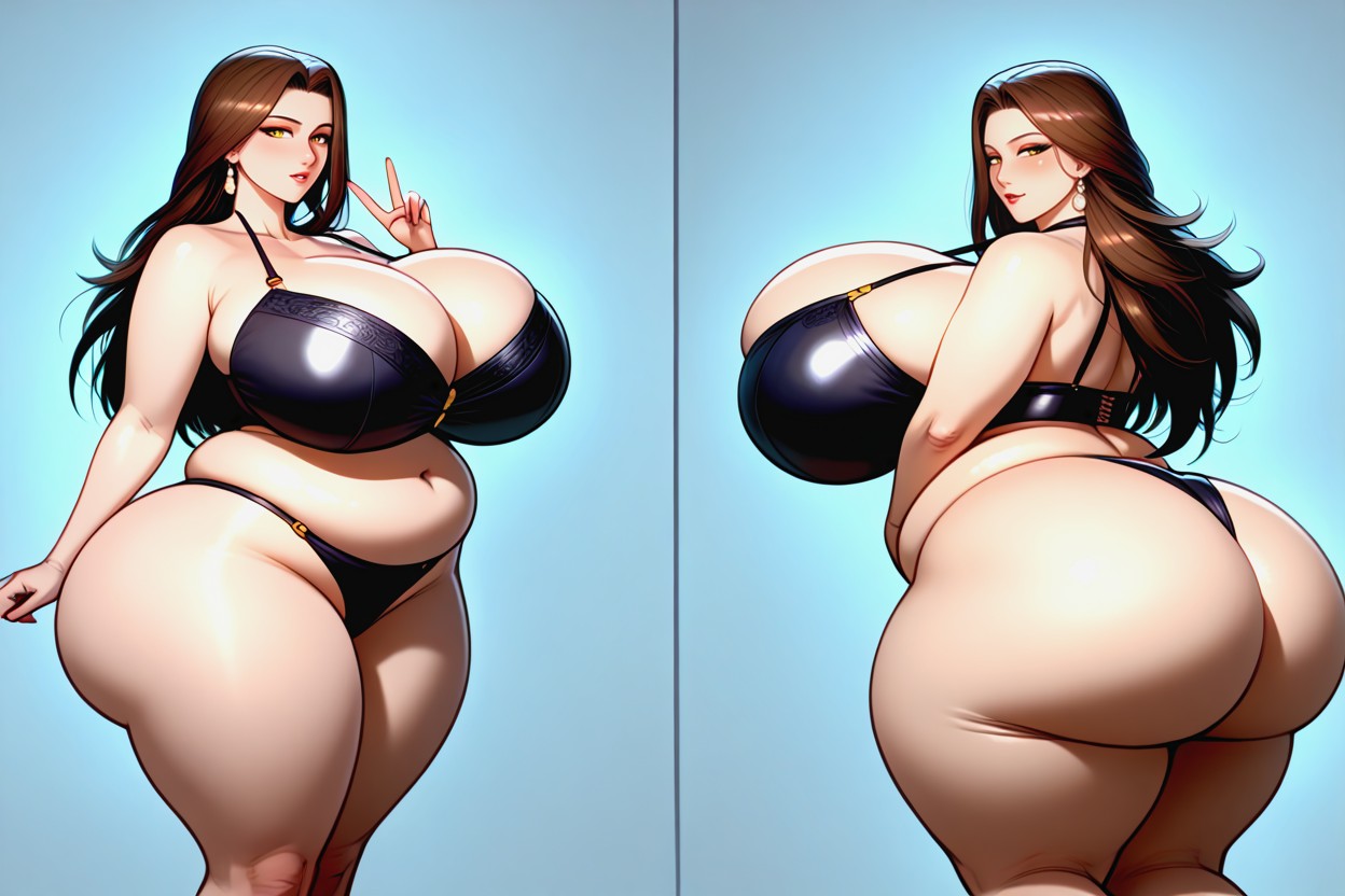 Thick Thighs, Lorathe_most_fattened_titanic_hugely_fat_breasts, Weight Gain BBW AI Porn