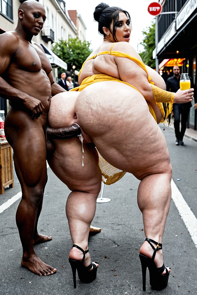 Excessive Fat Rolls, Enormous Hyper Ass, Insanely Obese Ussbbw BBW AI Porn