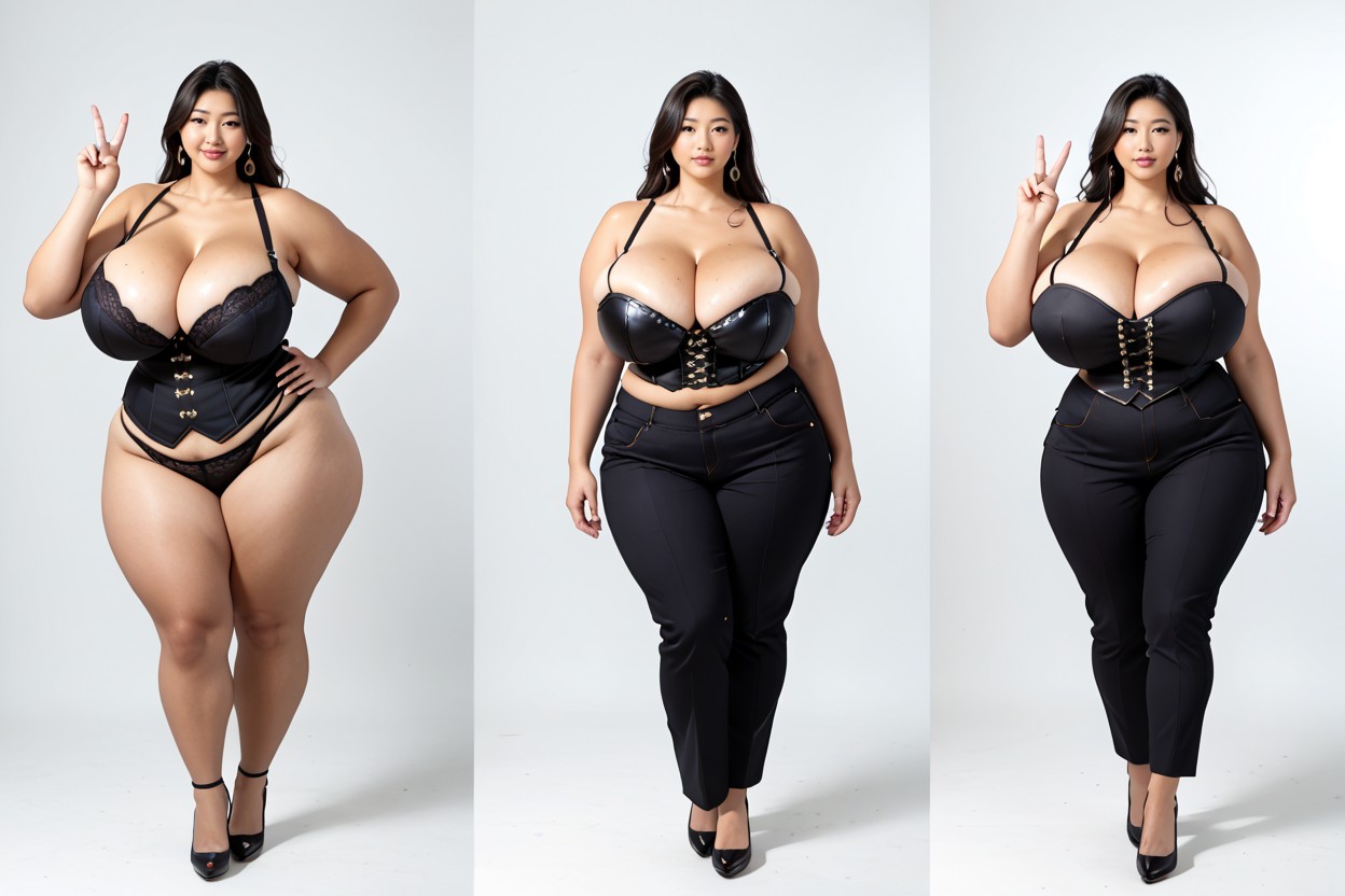 Lorathe_most_fattened_titanic_hugely_fat_breasts, Lorathe_most_significant_drastic_before-and-after_comparison_of_growth_more_voluptuous, Breast Growth BBW AI Porn