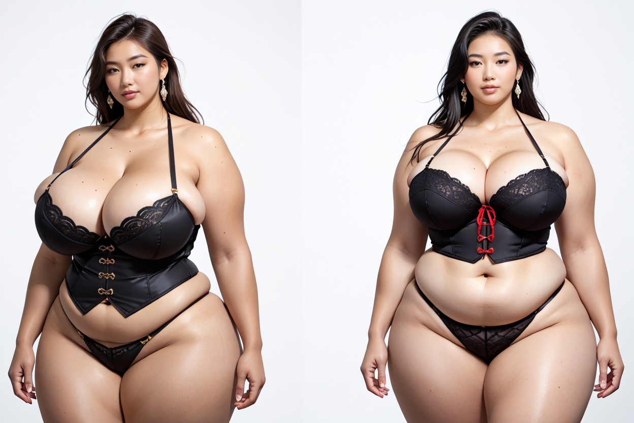 She Is Becoming Exceedingly So Much More Ultra_thicker_ultra_fatter_ultra-hyper_bustier, Huge Anime Proportions, Breast Growth BBW AI Porn