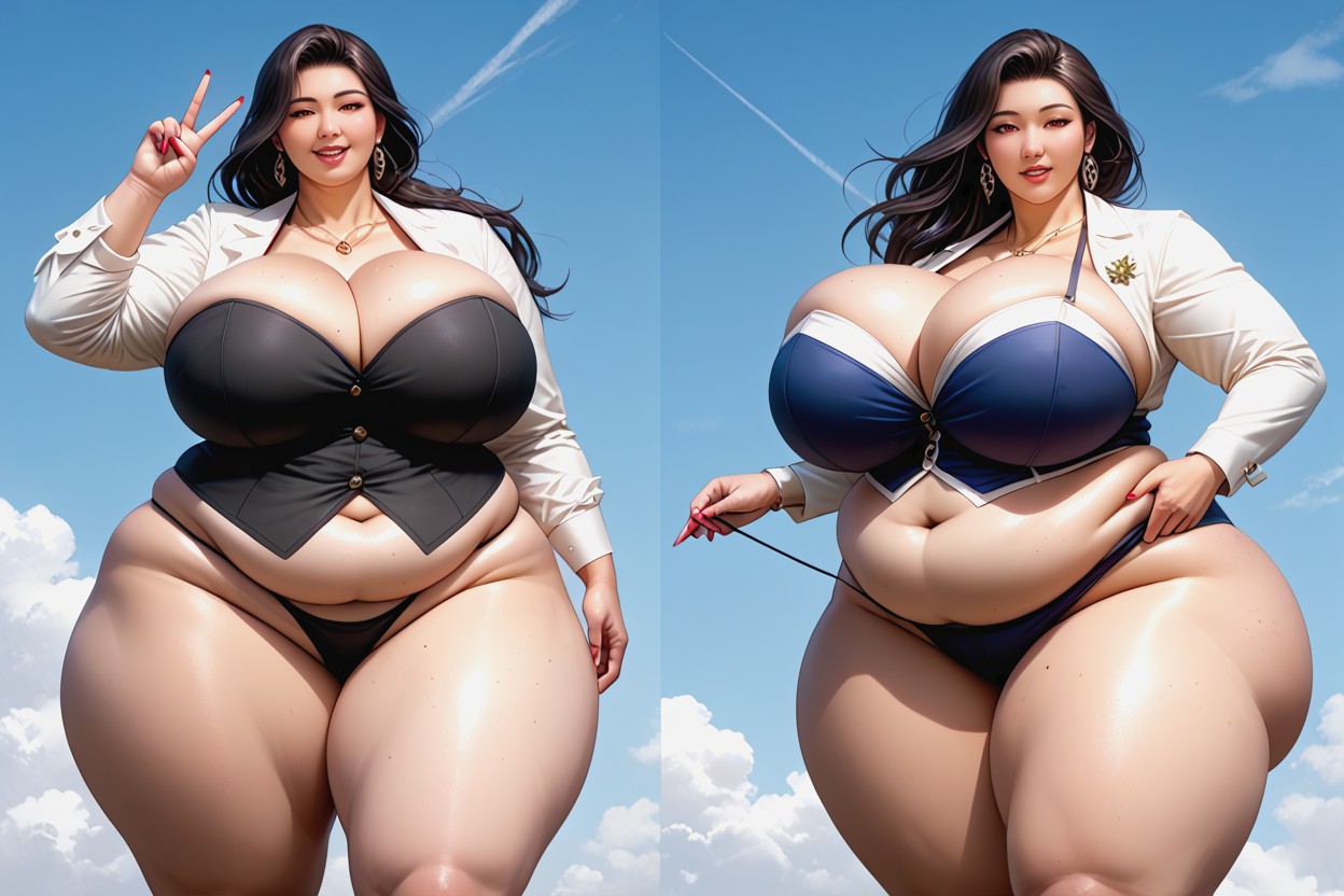 Busty Gargantuan Colossal Huge Fat Beasts Growing Larger, Extremadamente Pesado En La Parte Inferior, Perfect Hentai Porno BBW IA