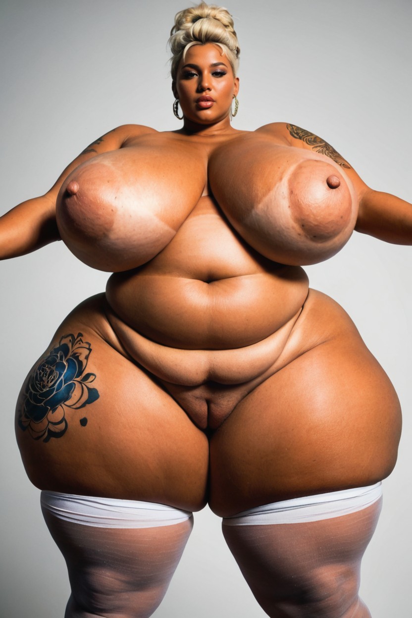 Super Gigantic Ass, Waist, Front View BBW AI Porn