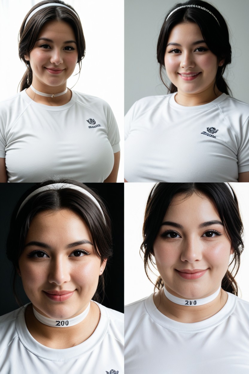 Closed Lips, Multiple Views, Happy Smile BBW AI Porn