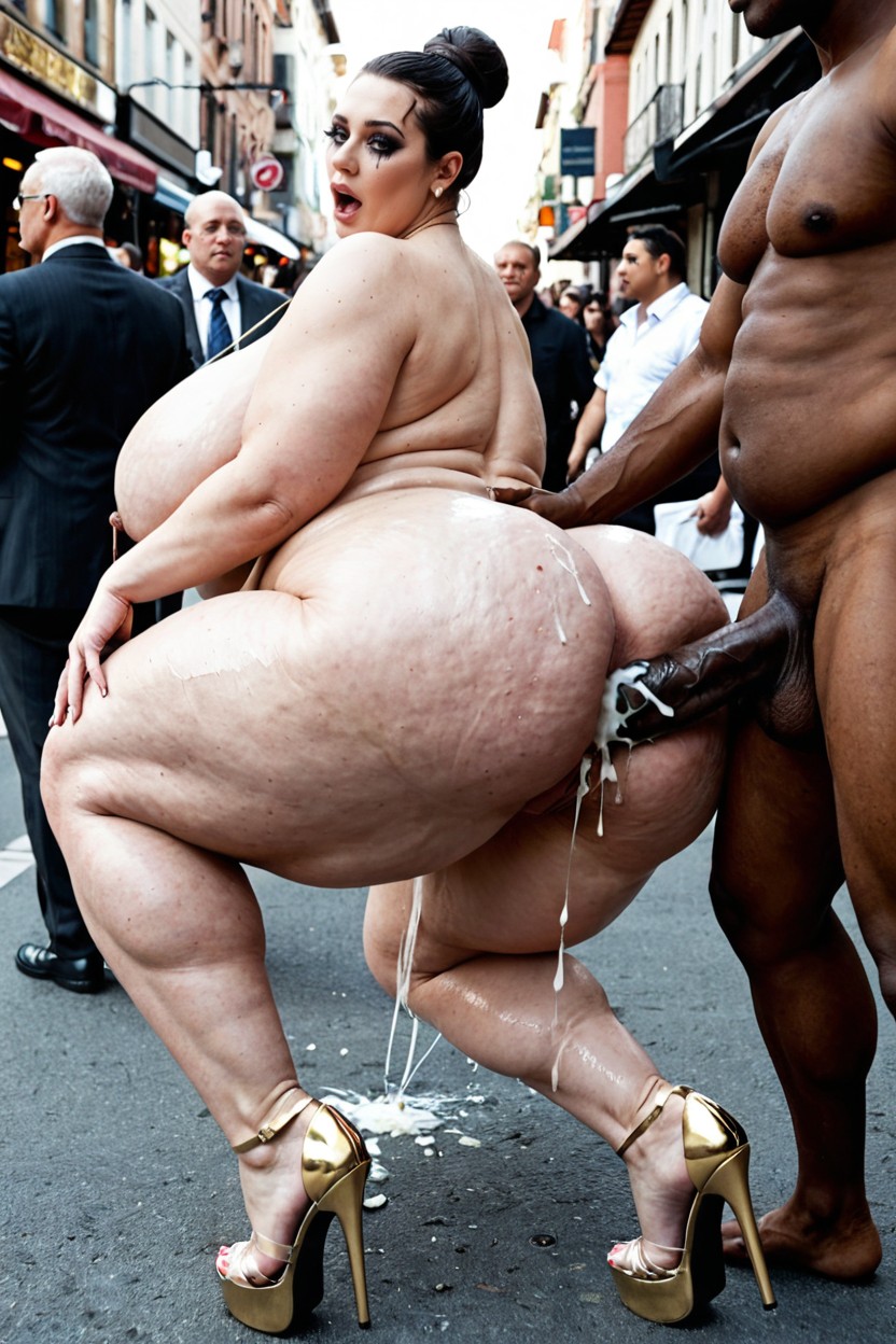 Colossal Balls Sagging, Enormous Hyper Ass, Cellulite BBW AI Porn