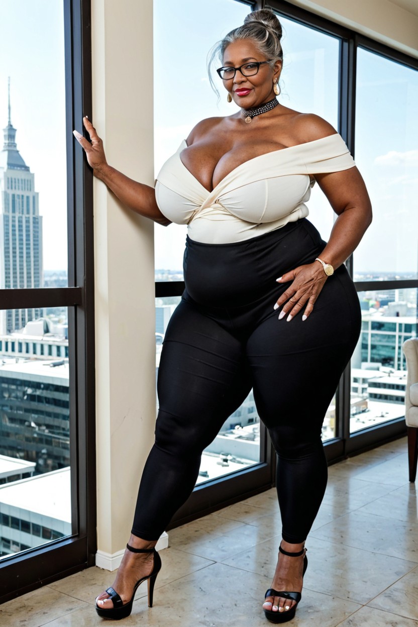 High-resolution Image, Cleavage, 60+ Porno IA BBW