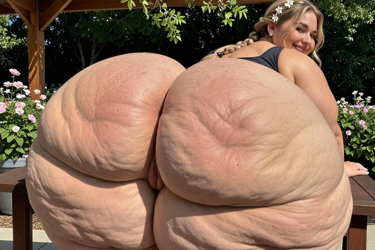Fmorbidly Obese Butt, Add Detail, Bent Over BBW AI Porn