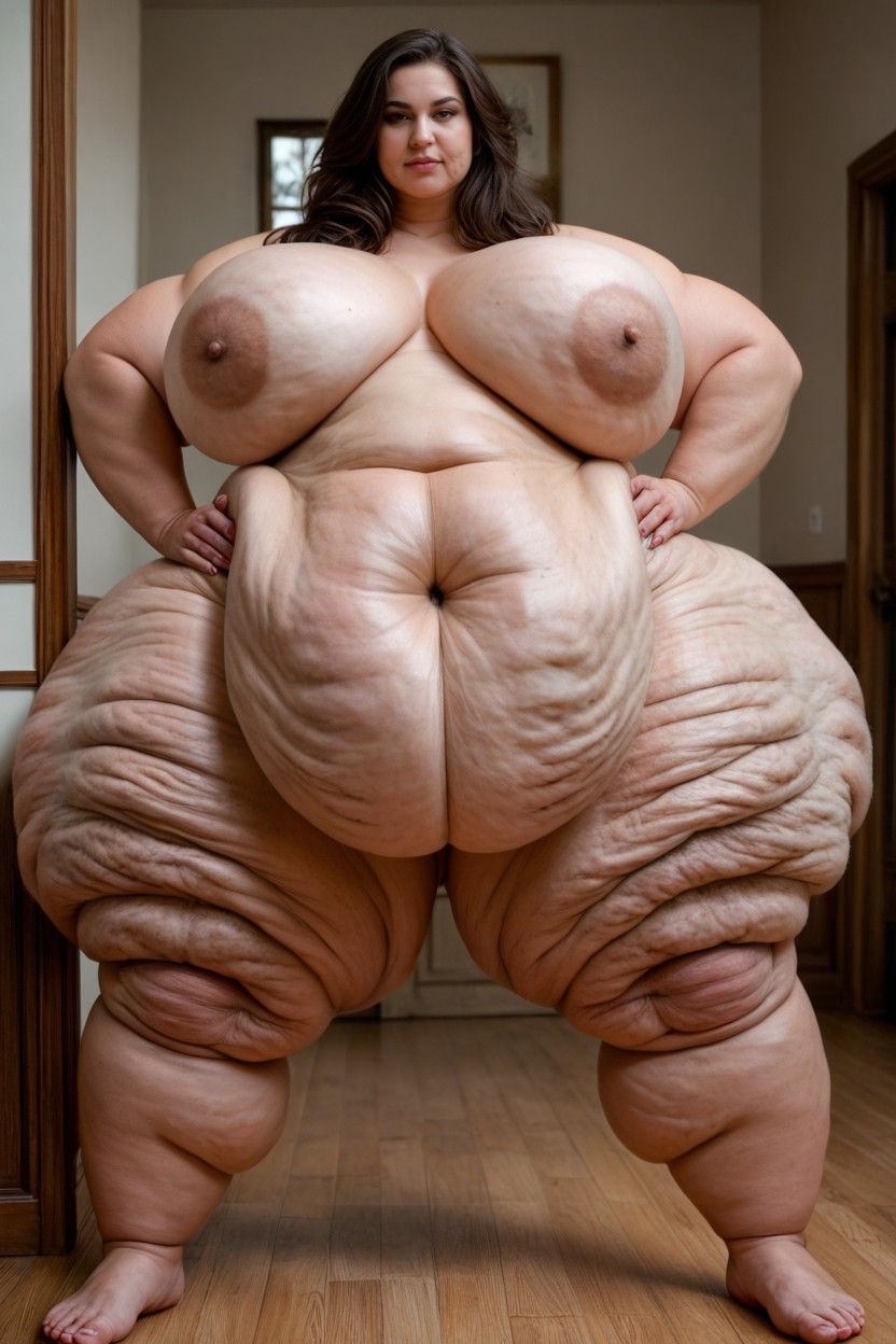 Bbw, Impossibly Hyper Colossal Hanging Boobs, Full Body View Porno BBW IA