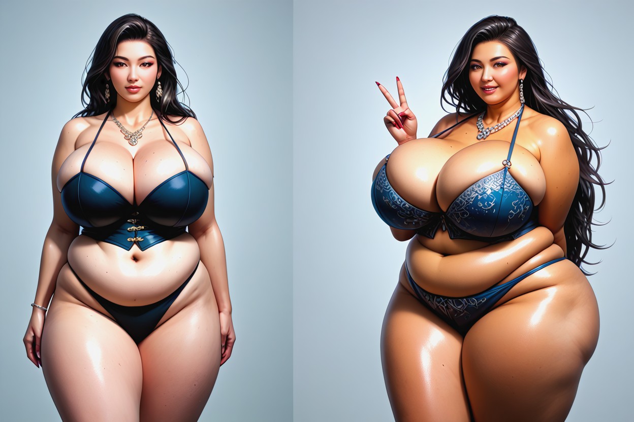 Weight Gain, Huge Anime Proportions, 18+ BBW AI Porn