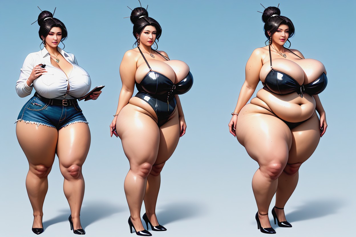 Thick Thighs, Loradrastic_mega_massive_thick_fat_ass_expansion, Standing BBW AI Porn
