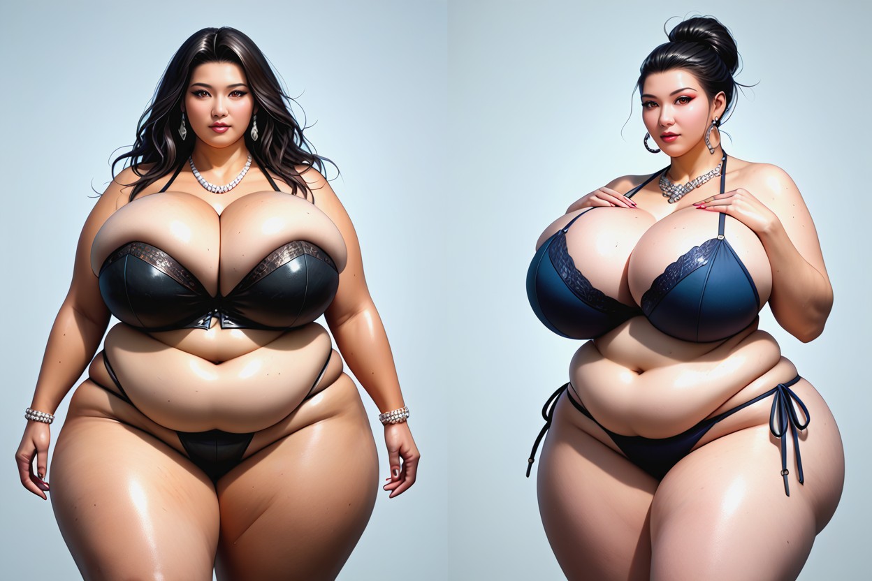 Extremely Large Ass, Thick, Breast Expansion BBW AI Porn
