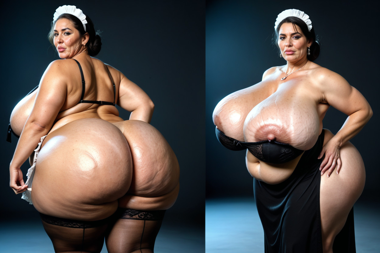Chubby, Jewelry, Dynamic Pose BBW AI Porn