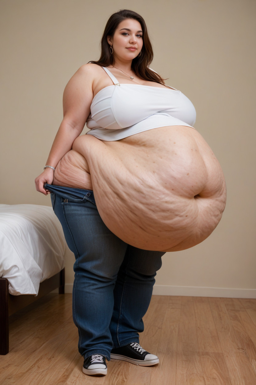 오피스팬츠, Droopy, Pendulous Hanging Belly BBW AI 야짤