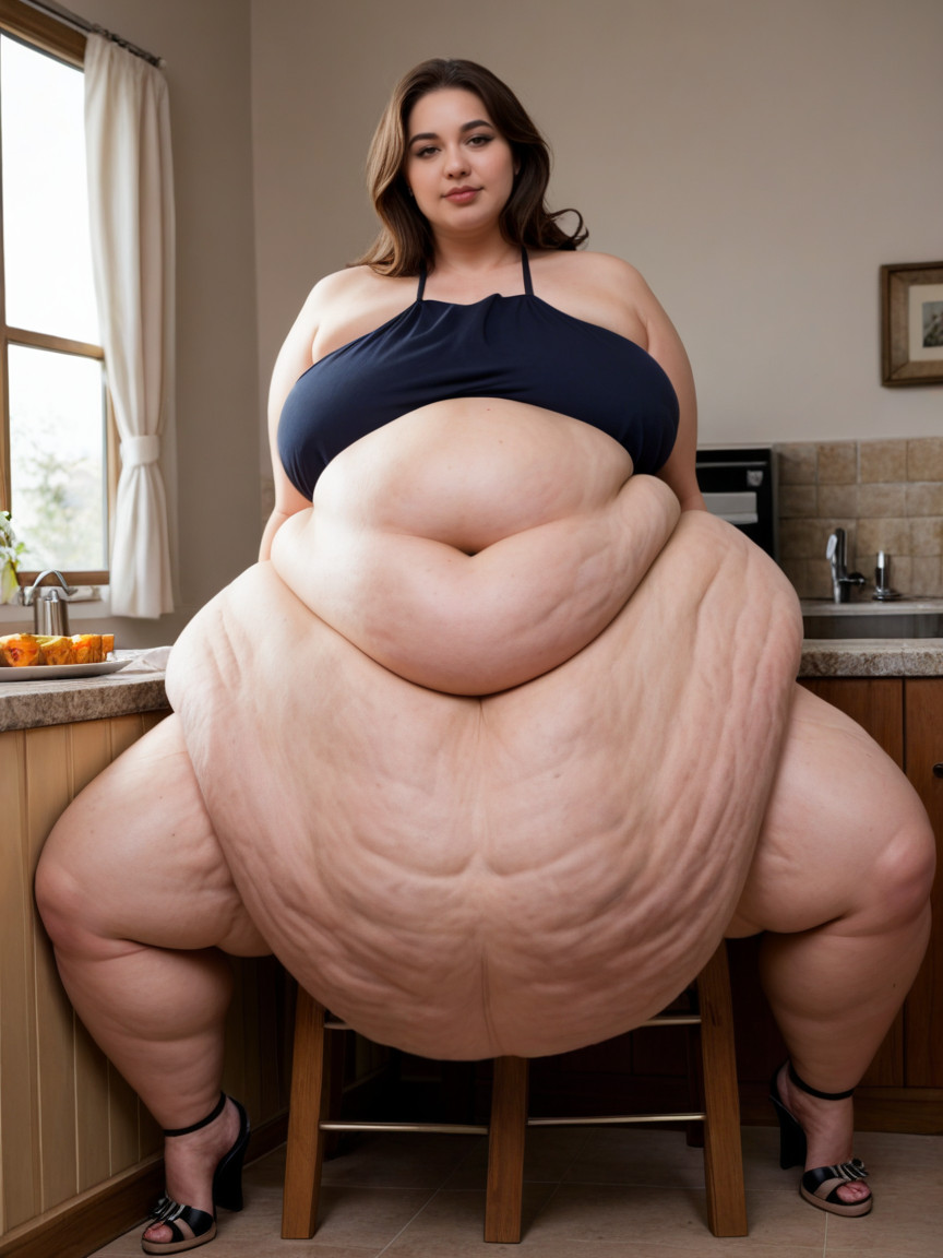 Pantalones De Oficina, Her Thighs Aren't That Fat As Most Of Her Weight Is In Her Belly, Huge Hanging Bellyimpossibly Hyper Colossal Hanging Belly Porno BBW IA