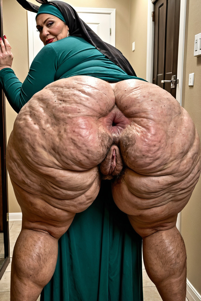 Full Body, Chubby, Stranding BBW AI Porn