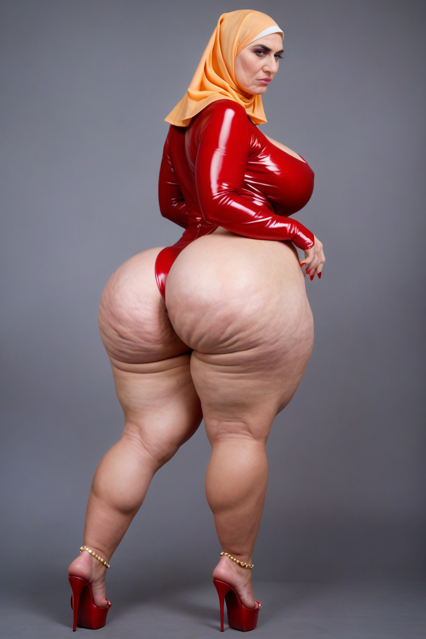 Massive Breast, Hips Wider The Torso, 50+ BBW AI Porn