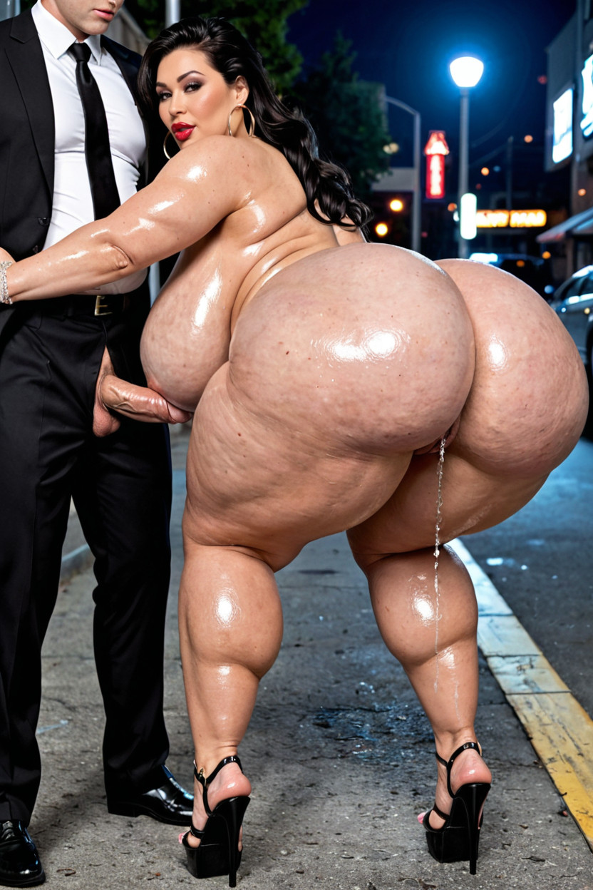 Fucking The Giantess Anal, Low Swinging Wide Hips, Extremely Enlarged Breasts BBW AI Porn