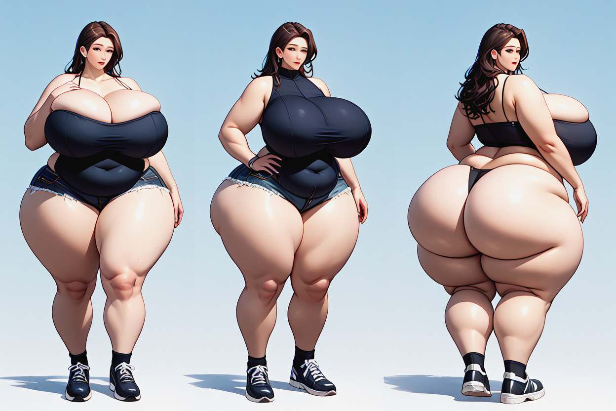 Loraperfect_immense_drastic_monumental_ultra-hyper_enlarging_fatter_mega_breast_expansion, Standing, Lee BBW AI Porn