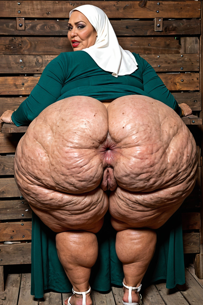 Hyper Colossal Obese Bubble Ass, Chubby, Deep Bubble Butt BBW AI Porn