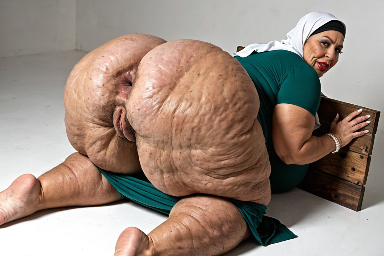 Extremely Large Ass, Servant, Gaping Anus BBW AI Porn