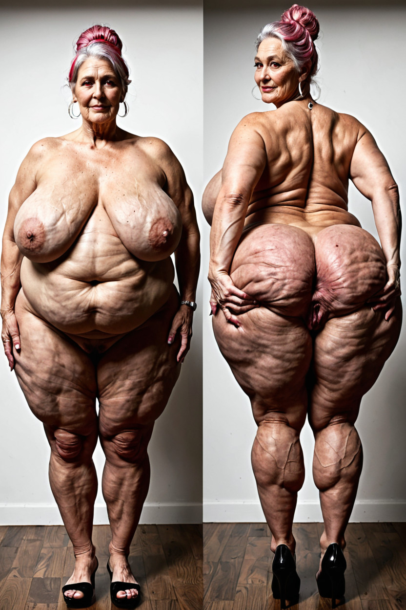 Pelo Rosa, Vista Lateral, 60+ Porno BBW IA