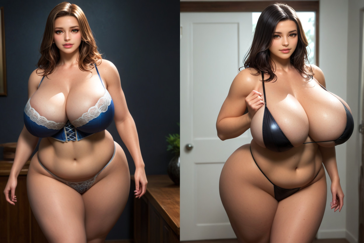 She Is A Very_thick_plump_busty_fat_enlarging_voluptuous_bustier_fatter_hourglass_body Figured Asian American Woman, Asian, Weight Gain BBW AI Porn