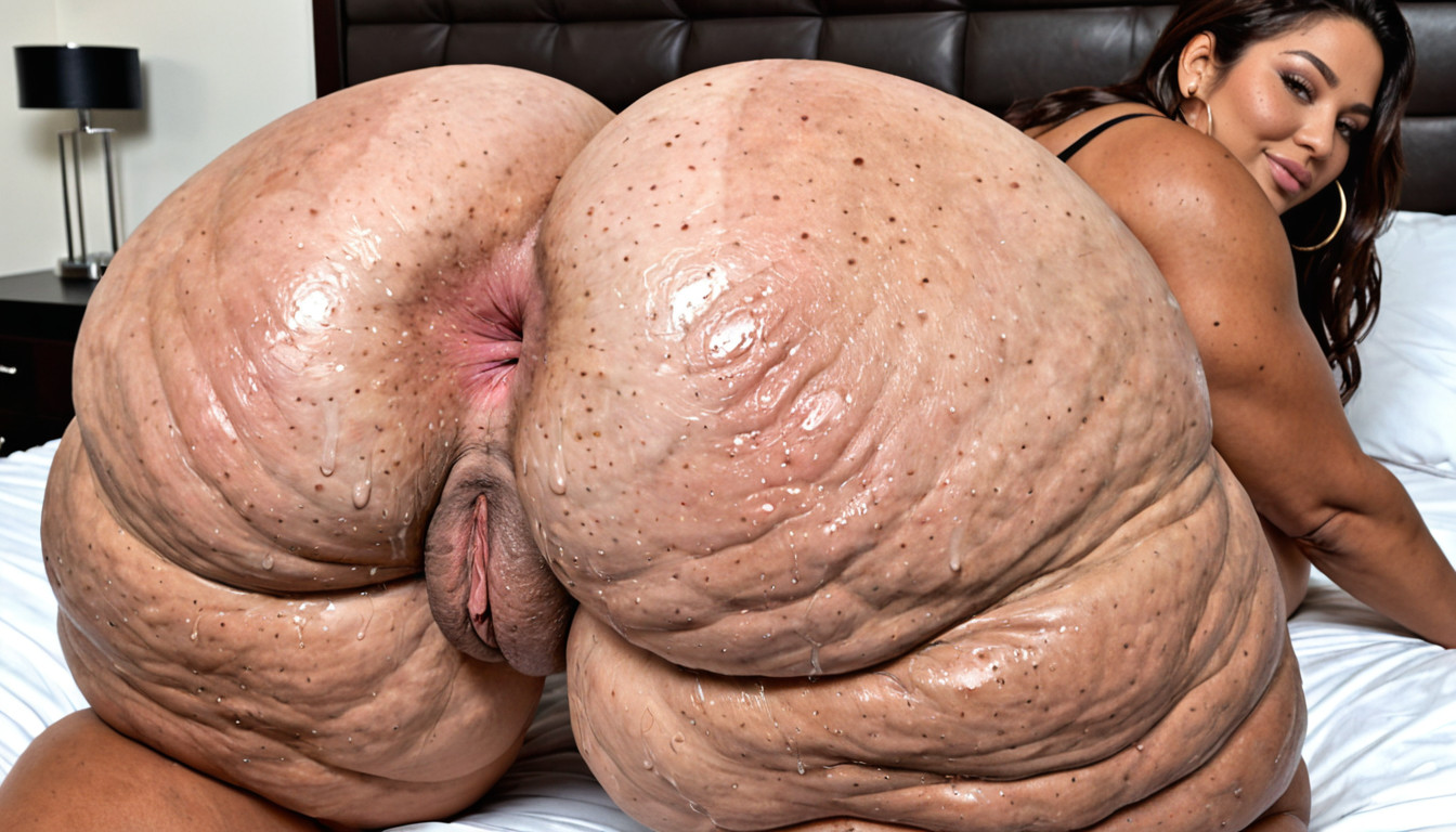 Pink Anus, Humongous Hyper Ass Buttocks, Lower Part Of The Ass Buttocks Is Extremely Large And Detailed 丰满AI色情