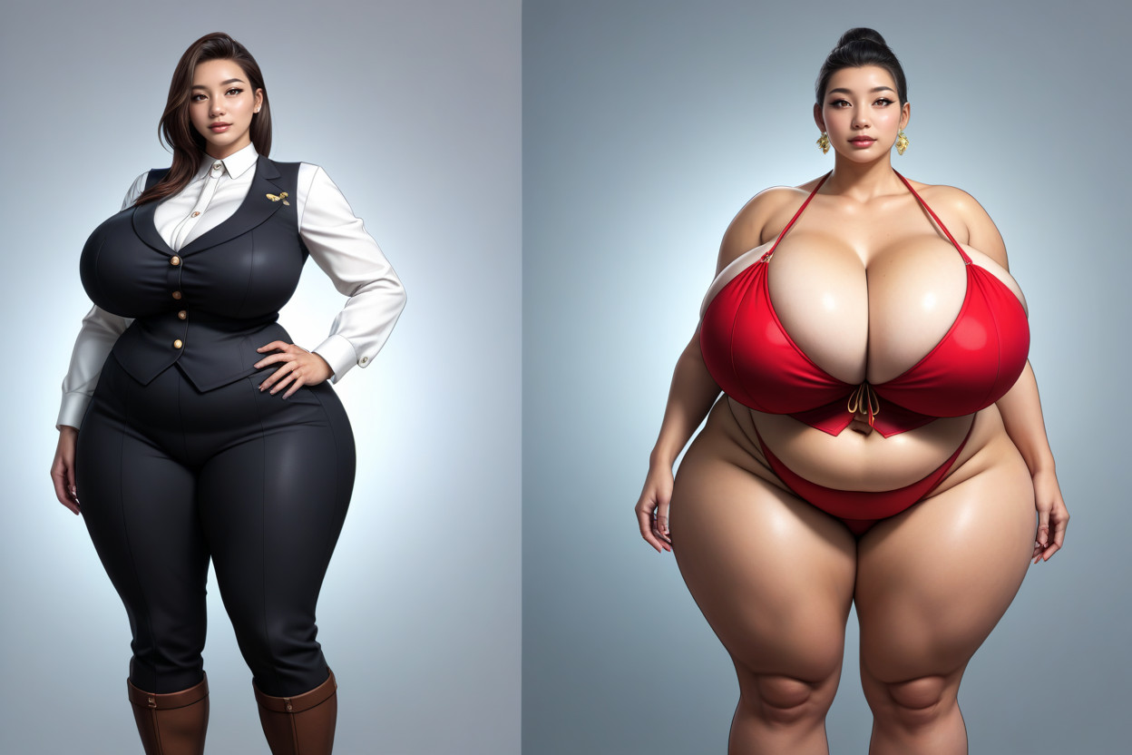 Loradrastic_mega_massive_thick_fat_ass_expansion, Breast Expansion, Loraperfect_immense_drastic_monumental_ultra-hyper_enlarging_fatter_mega_breast_expansion BBW AI Porn