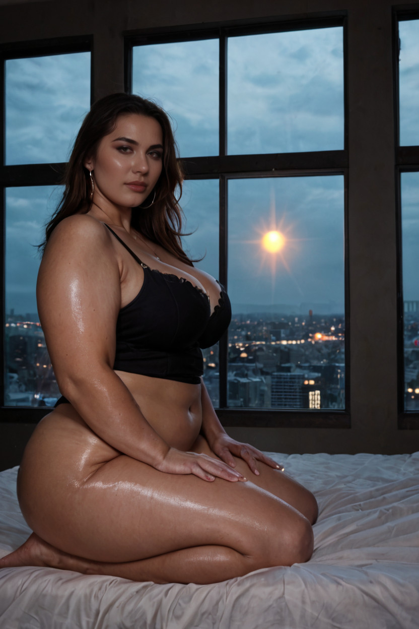 18+, Where Explosions And Smoke Rise In The Distance The Lighting Is Moody And Atmospheric, K Resolution BBW AIエロ