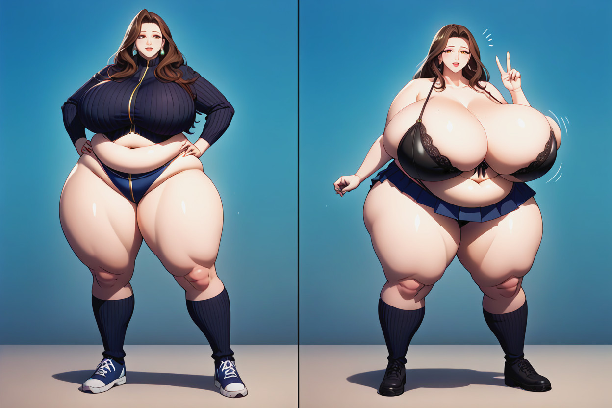 乳房擴張, Huge Anime Proportions, 粗大腿 豐滿AI成人