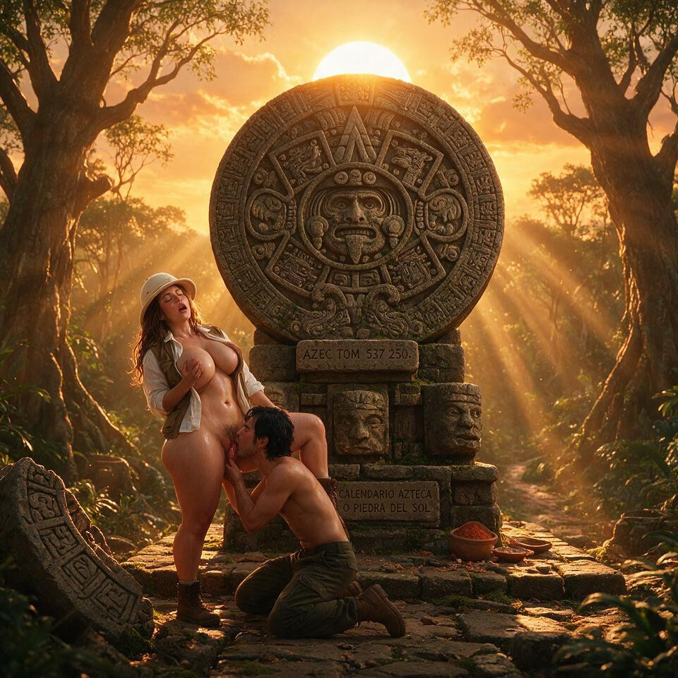 And A Blocky Inscription That Reads, Huge Round-breasts, Dense Jungle Clearing The Large Circular Calendar Stone Porno IA BBW