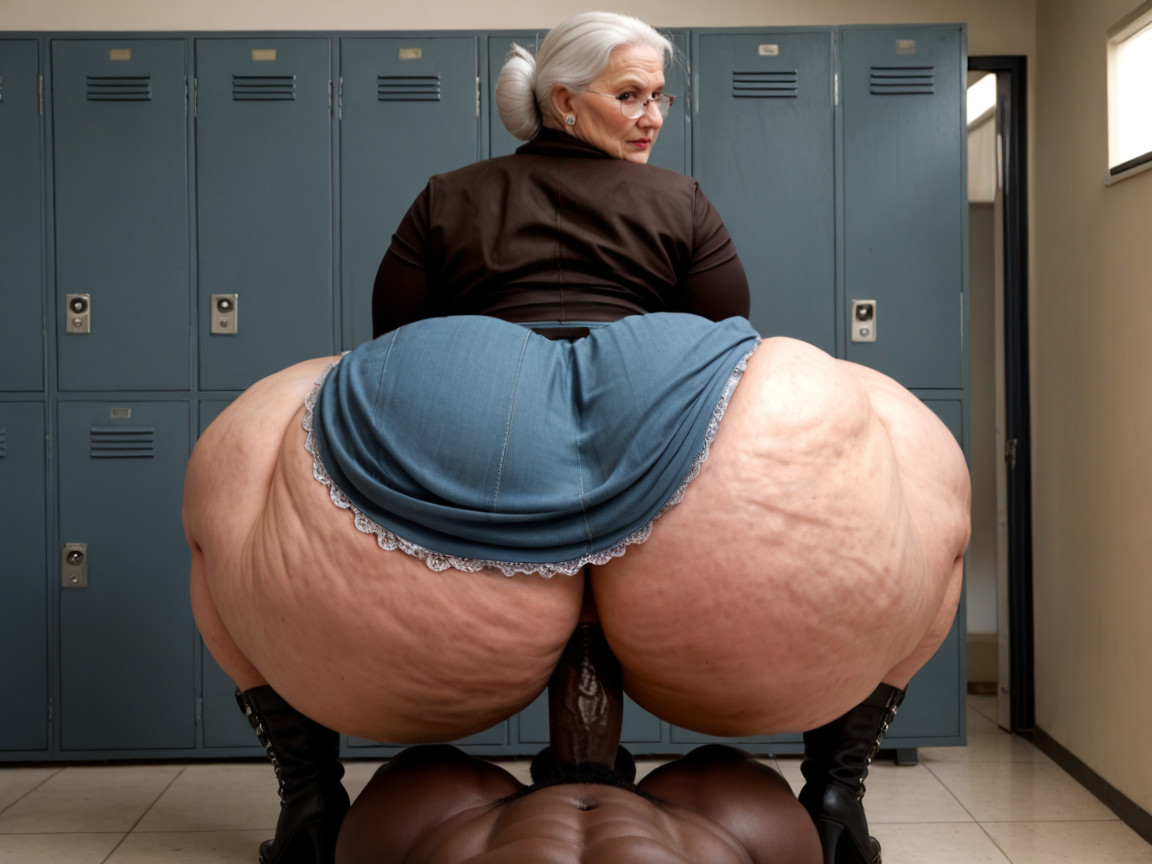 Oversized Hyper Ass, Bright Lighting, Hyper Realistic BBW AIエロ