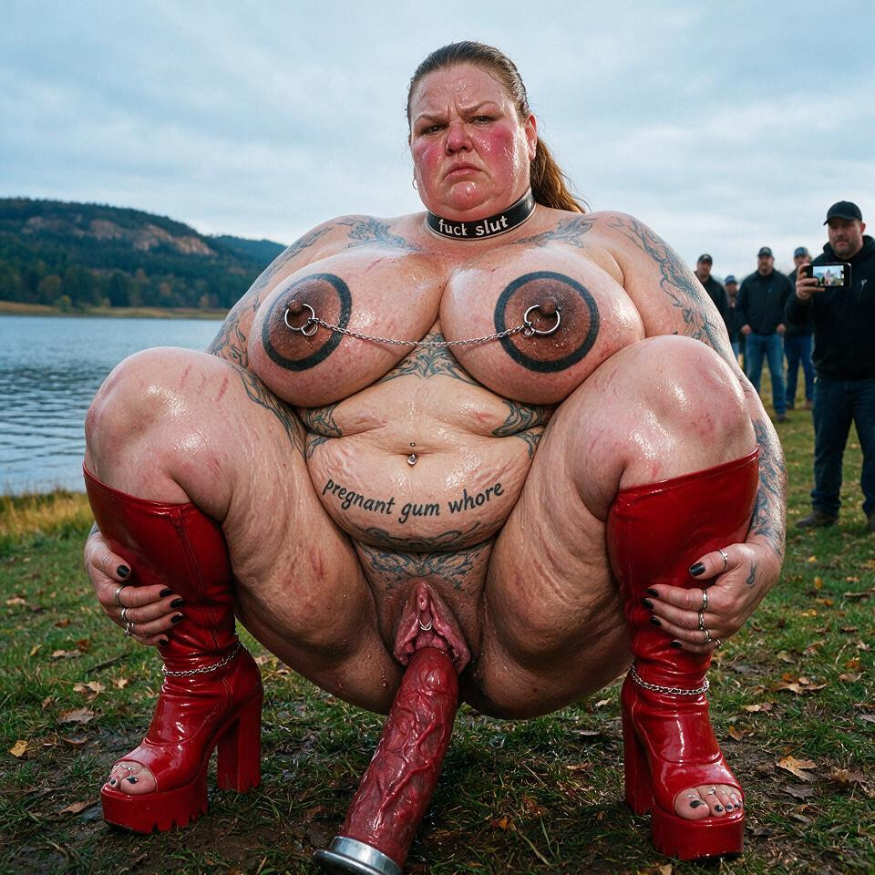Cellulite, Serious Expression, Blushing BBW AI Porn